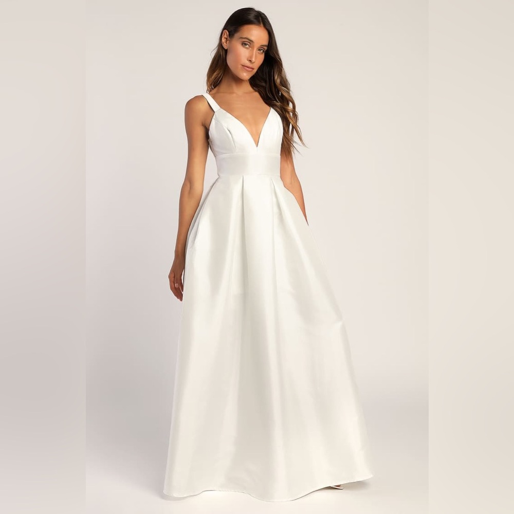 Lulus Ready For Romance Ivory Sleeveless Maxi Dress With Pockets - Picture 17 of 17